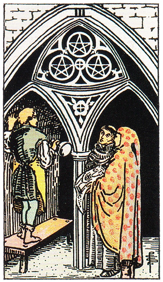 Tarot Tageskarte 3 der Münzen - © Königsfurt-Urania Verlag GmbH