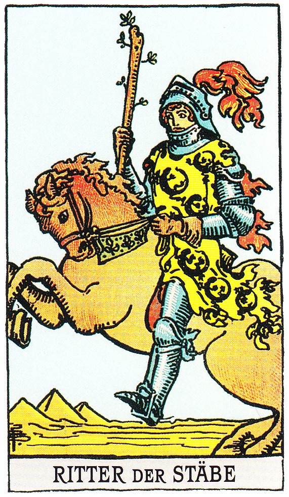 Tarot Tageskarte Ritter der Stäbe